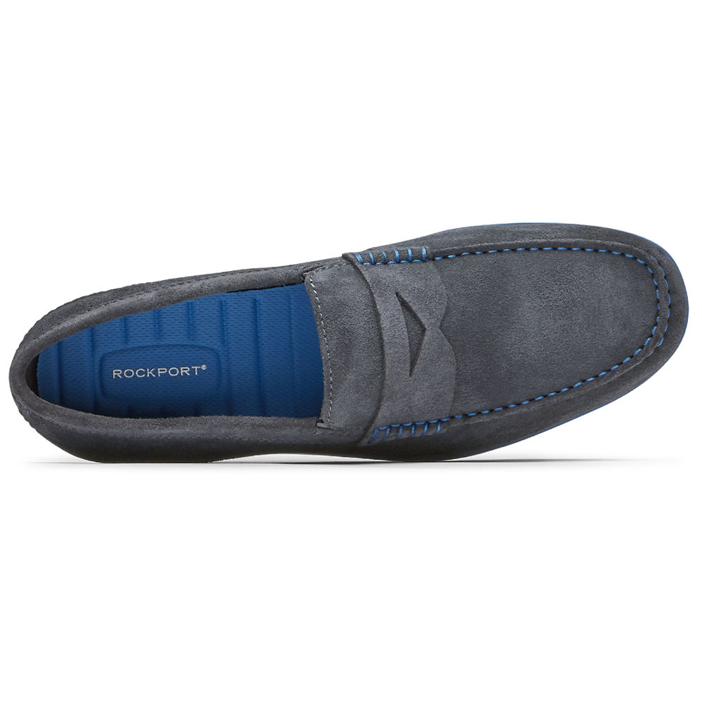 Slip-Ons Rockport Hombre Mexico - Malcom Penny Grises Oscuro - HGBCR0413